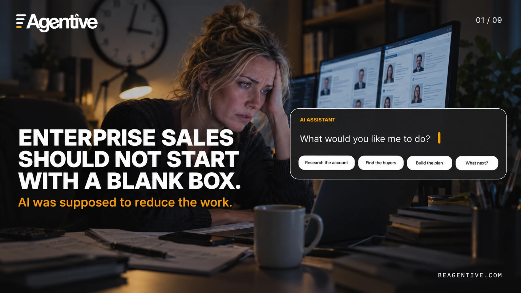 The problem: Enterprise sales should not start with a blank box.